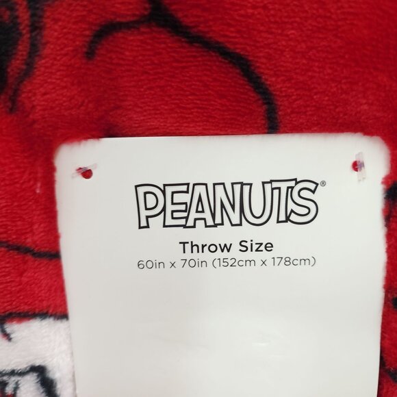 Peanuts Snoopy Extra Long Pet Throw Blanket 60" x 70" by Berkshire Red - Picture 5 of 11